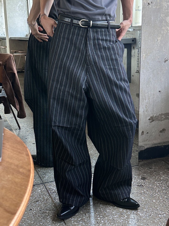 Picker 條紋牛仔褲