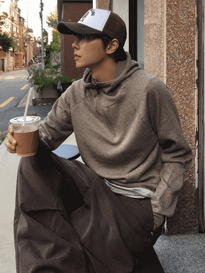 Exi 斜拉鍊連帽衫