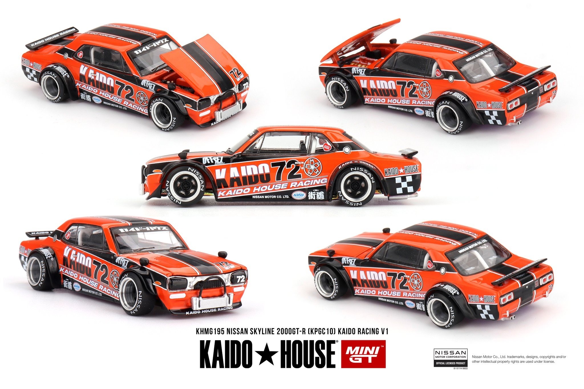 Mini GT 1/64 [Kaidohouse x MINI GT] Nissan Skyline 2000GT-R (KPGC10) Kaido Racing V1