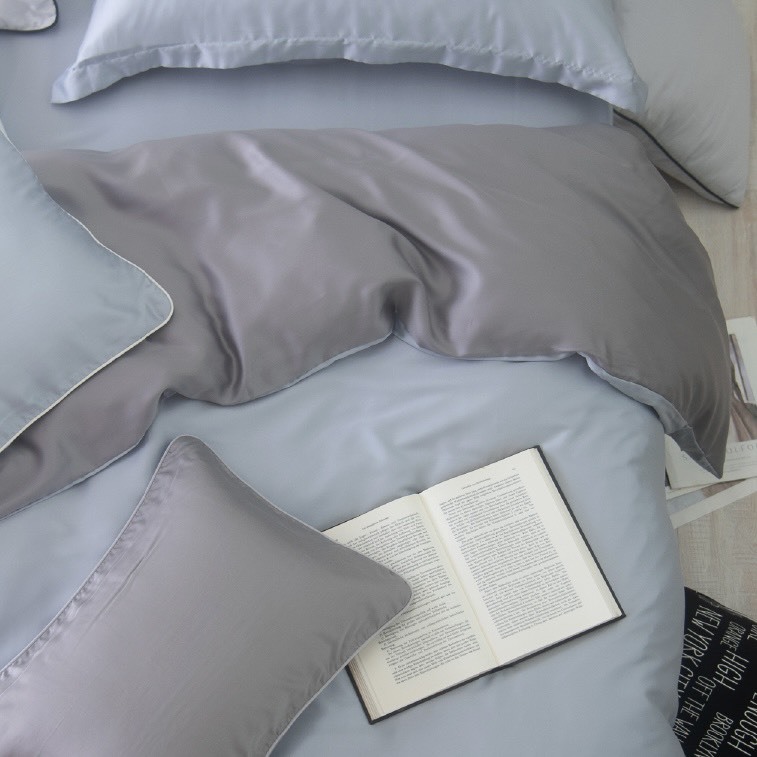 60支天絲床包兩用被組 | 冰河灰 x 都市灰