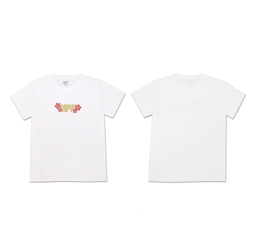 MINI GT T-shirt - Pink Floral 白色 (Female Size) L
