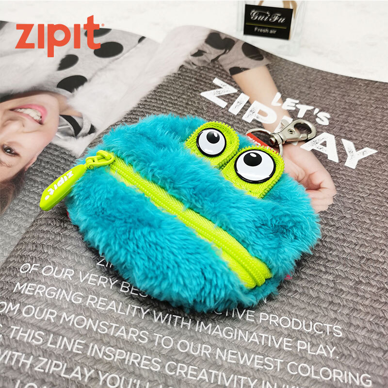 代購-<500元左右交換禮物>ZIPIT 毛絨怪獸 耳機 鑰匙 掛飾 吊飾 零錢包 共6款
