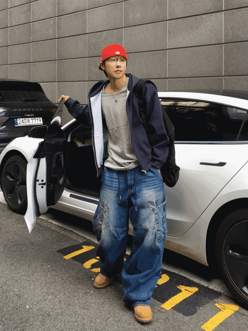 Cypher 拉鍊工裝牛仔褲