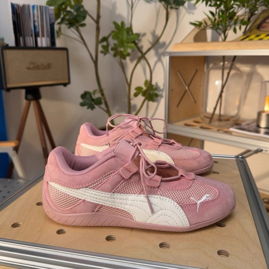 Puma Speedcat Go 綁帶賽車鞋 櫻花粉