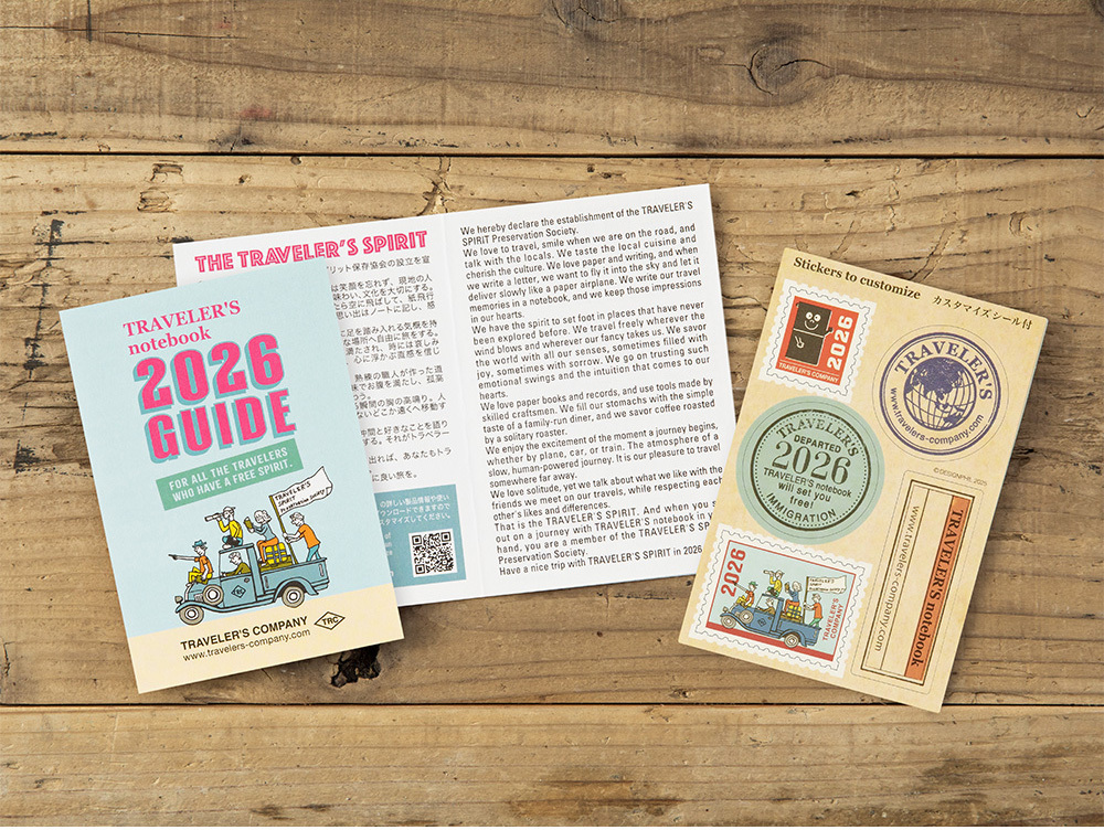 TN 2026 週間手帳 護照尺寸 Traveler's Notebook 旅人筆記本