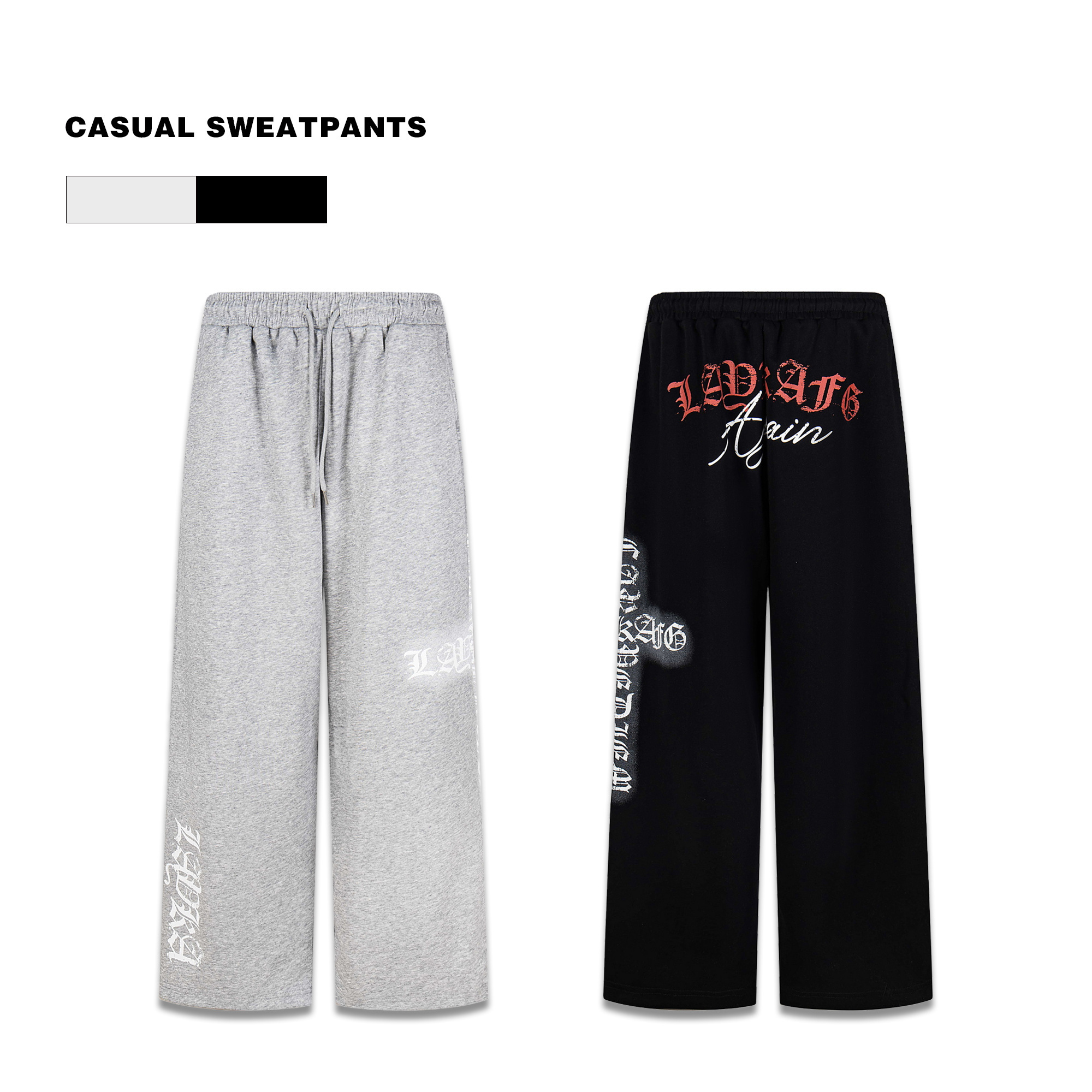 《S.G》歌德噴漆十字架棉褲