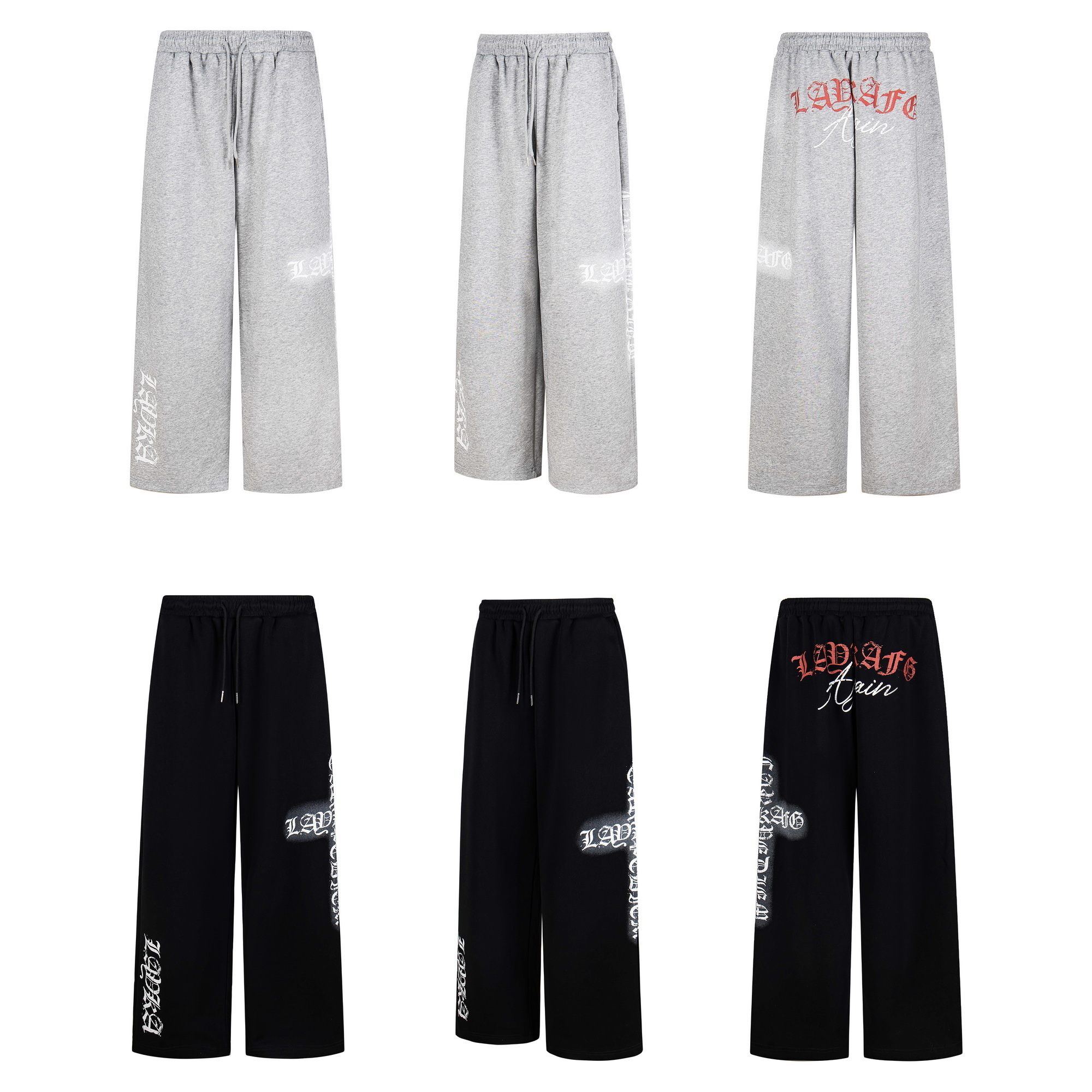 《S.G》歌德噴漆十字架棉褲