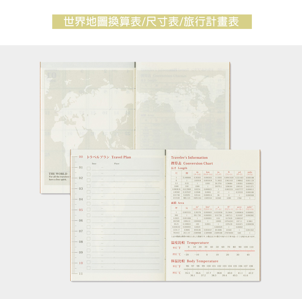 TN 2026 月間手帳 護照尺寸 Traveler's Notebook 旅人筆記本