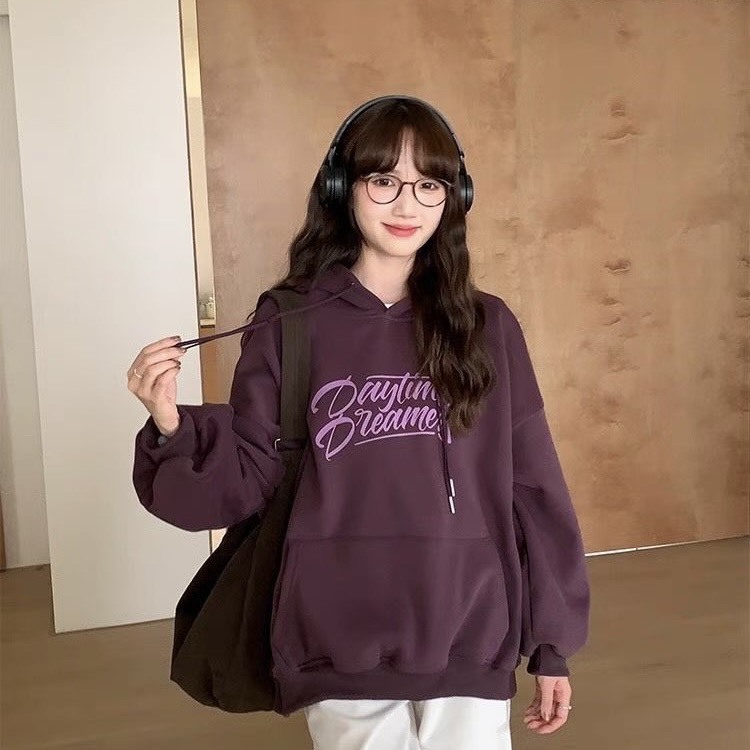 寫字母抽繩帽Tee