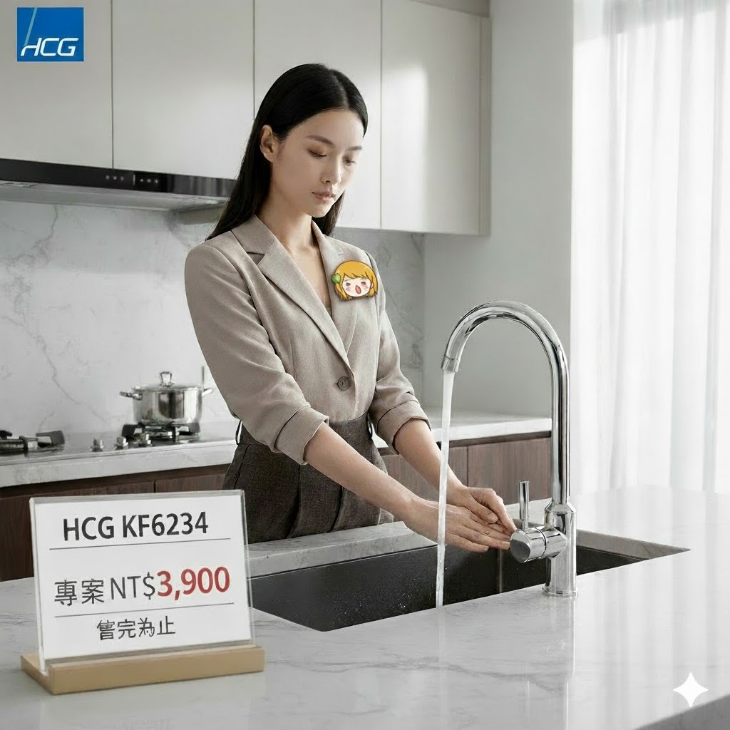 HCG廚房無鉛龍頭KF6234