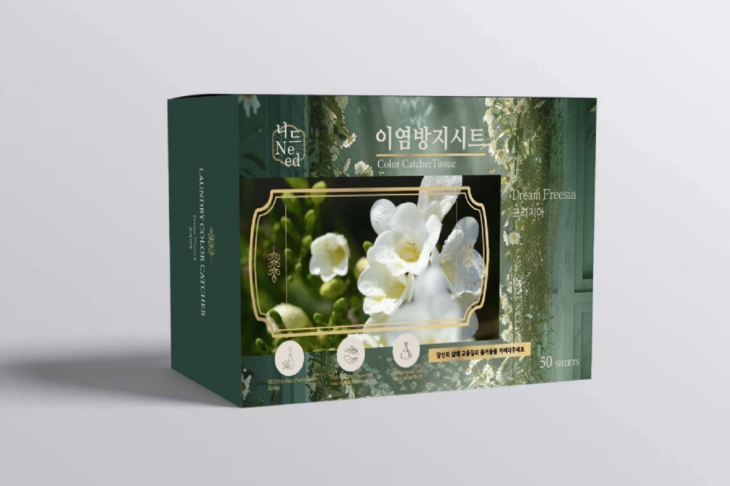 (預購商品) 韓國 니드Need 小蒼蘭 洗衣 防染吸色紙 50片