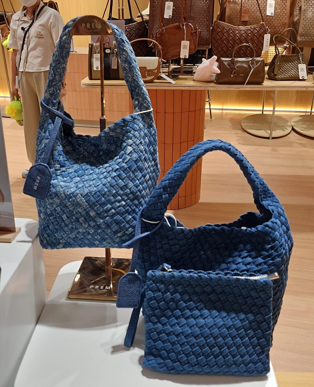 泰國連線 PREM編織牛仔布袋（T10 PR453）