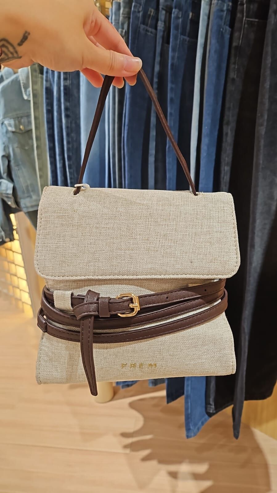 泰國連線 圍皮帶麻布三用袋（T10 PR454）