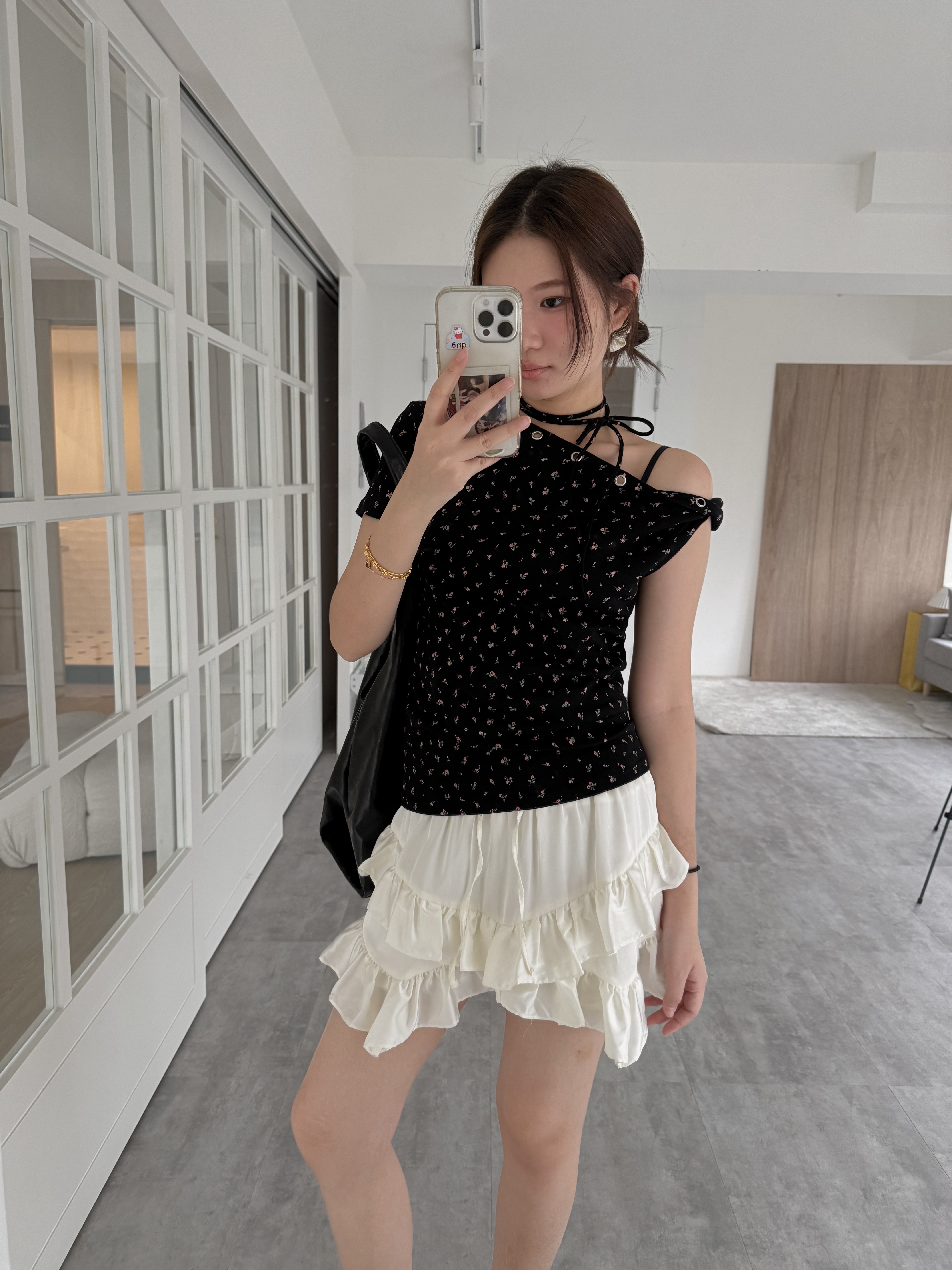 r18(設計品牌)/貝殼綢光波浪裙