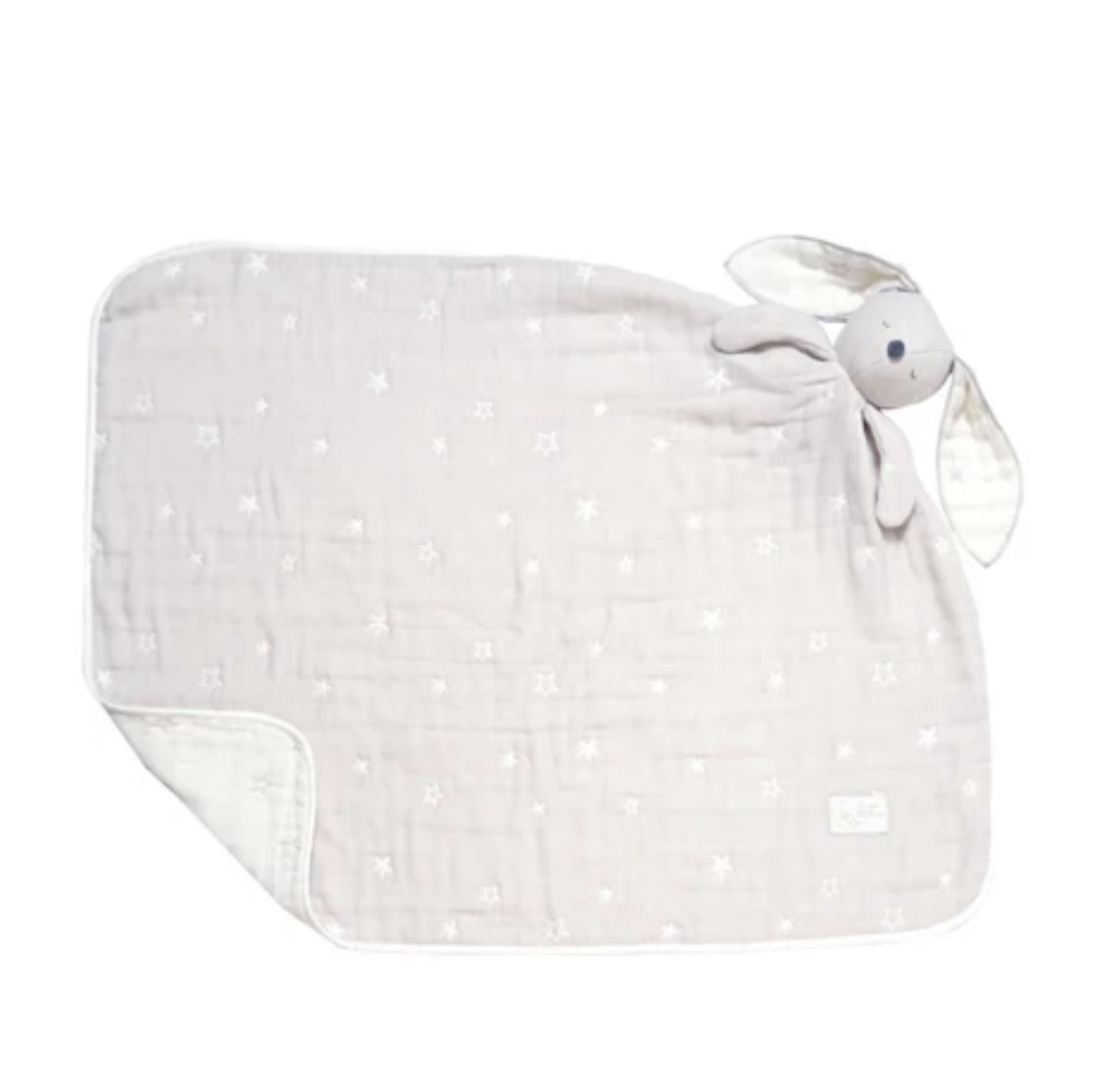 日本製 10mois Hoppetta Mini Me 六重紗被-淺灰色 約90×70cm