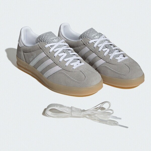 Adidas 愛迪達 Gazelle Indoor W JQ7008 女 運動休閒鞋 德訓鞋 舒適 灰 白