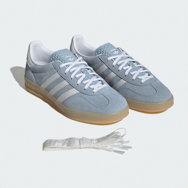 Adidas 愛迪達 Gazelle Indoor W JQ7009 女 運動休閒鞋 德訓鞋 舒適 水藍 白