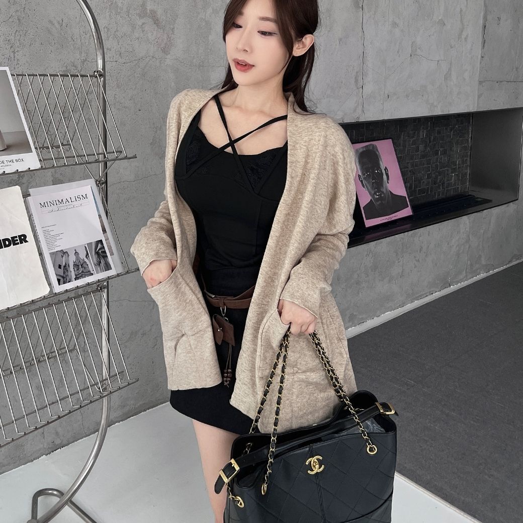 【氣質擔當】DOMISS柔軟羊絨針織外套 日常百搭首選 毛衣衫 毛衣外套-4色(現貨)