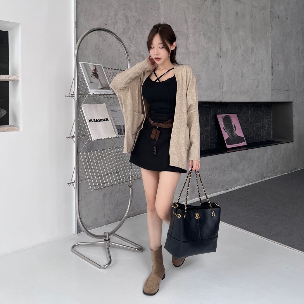 【氣質擔當】DOMISS柔軟羊絨針織外套 日常百搭首選 毛衣衫 毛衣外套-4色(現貨)