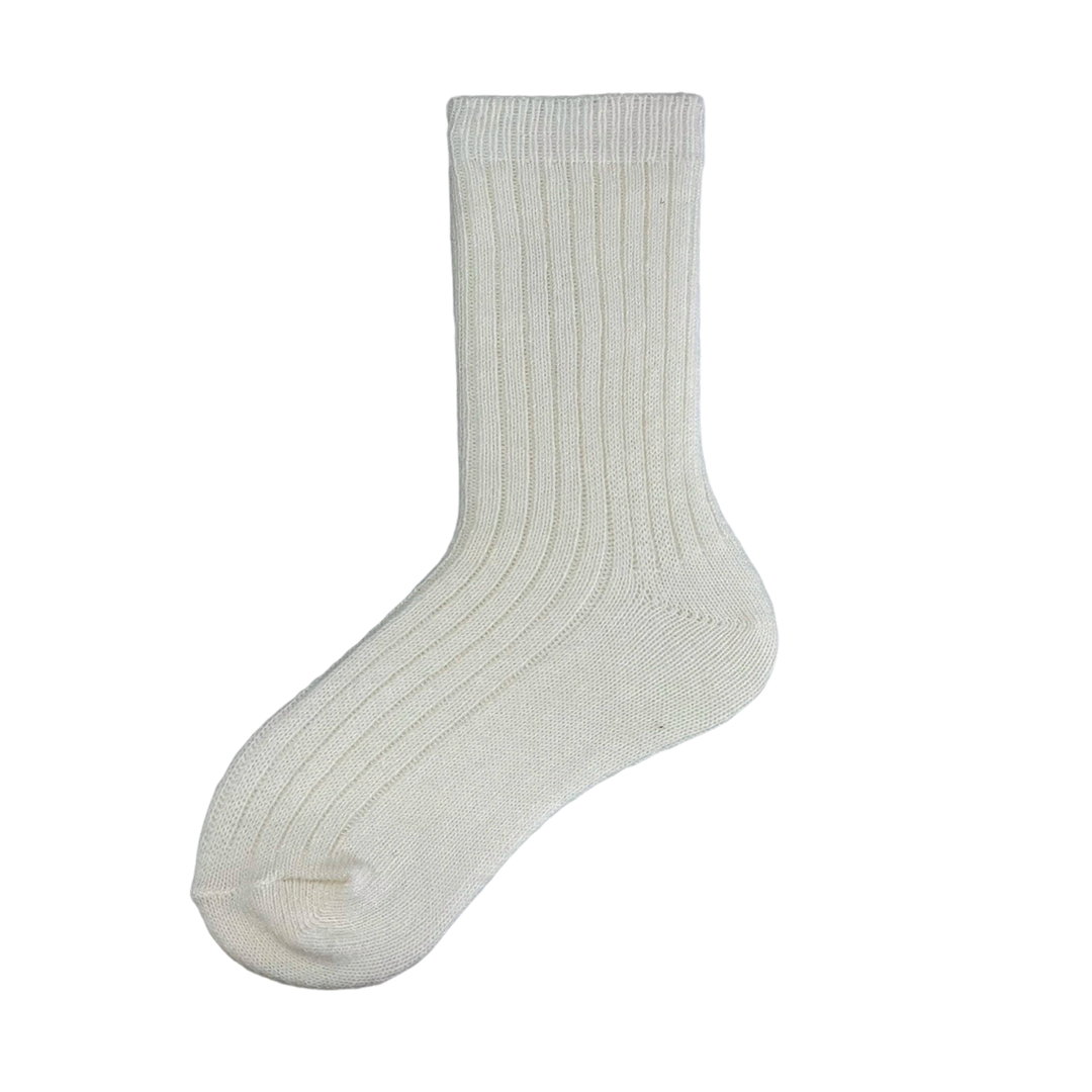 雙針素色中筒羊毛襪 女款 (5色) 44KK2009