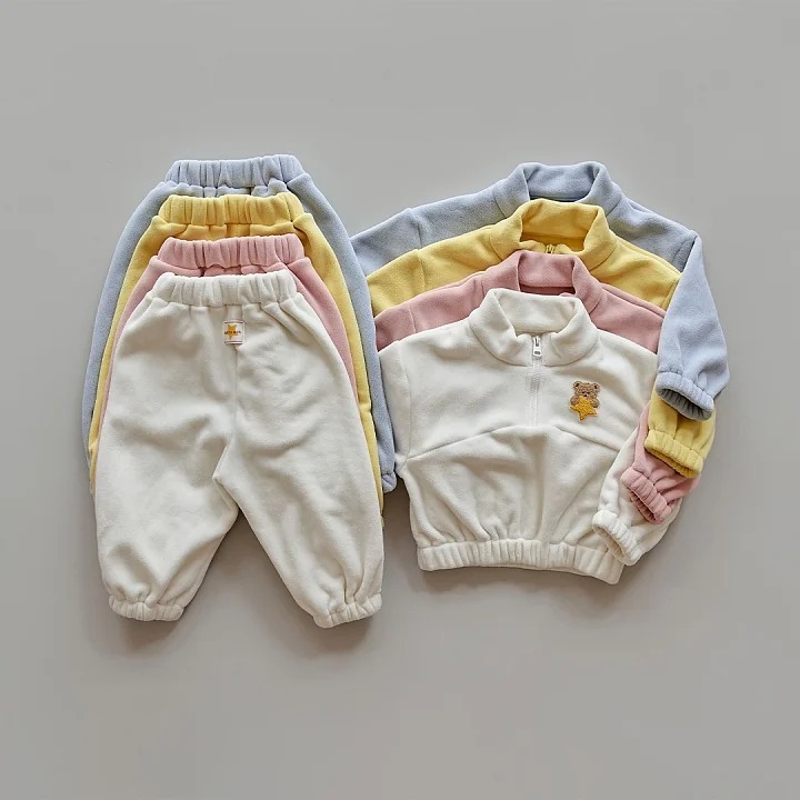 25F/W DTD童心綿綿人物系列-搖粒絨半開襟套裝