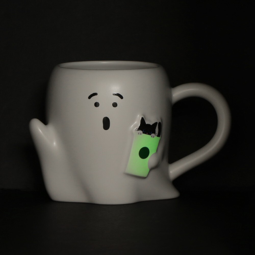 日本限定 starbucks 星巴克 Halloween Mug ghost 萬聖節 2025 幽靈夜光馬克杯 355ml