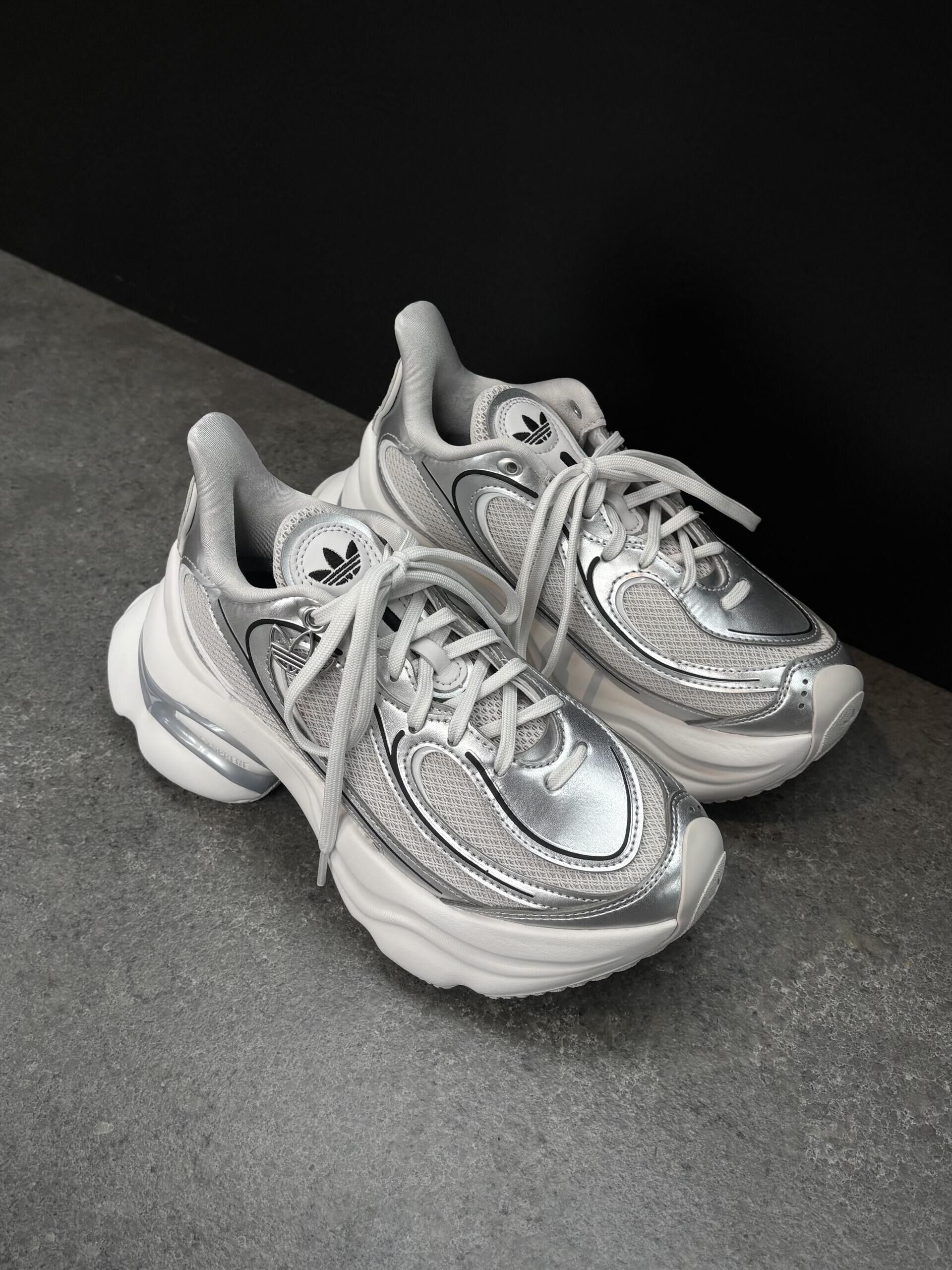 Adidas Originals Ozvenuz 液態銀 白銀色 銀灰色 銀色 Y2K 厚底 復古 慢跑鞋 老爹鞋 KI0557/預購