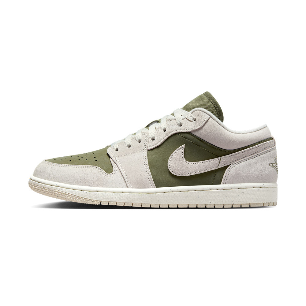 Nike Air Jordan 1 Low SE 男鞋 米白綠色 皮革 喬丹 AJ1 低筒 休閒鞋 HV4089-201