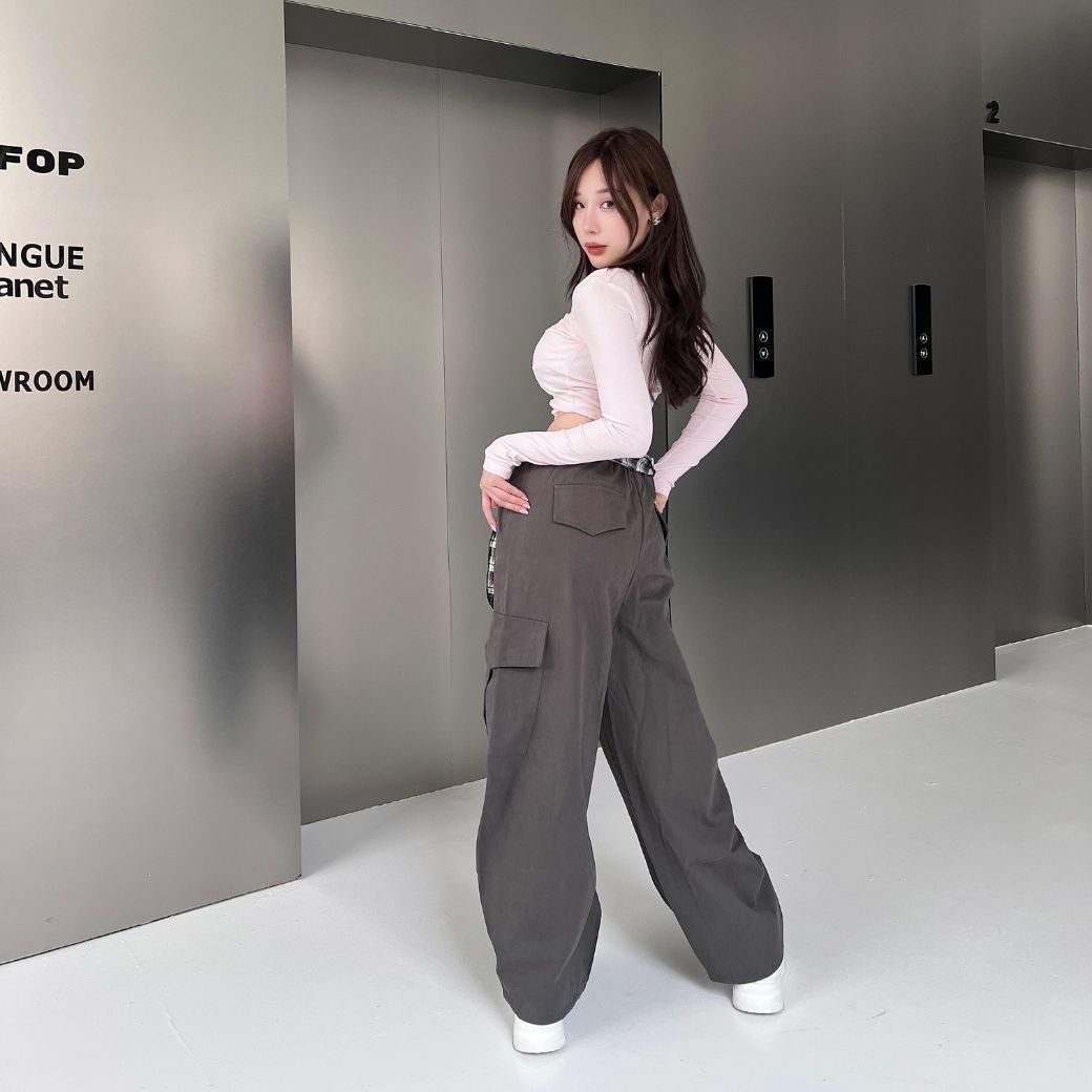 【時髦野心】DOMISS工裝寬褲 直筒褲 寬褲-3色 長褲(現貨)