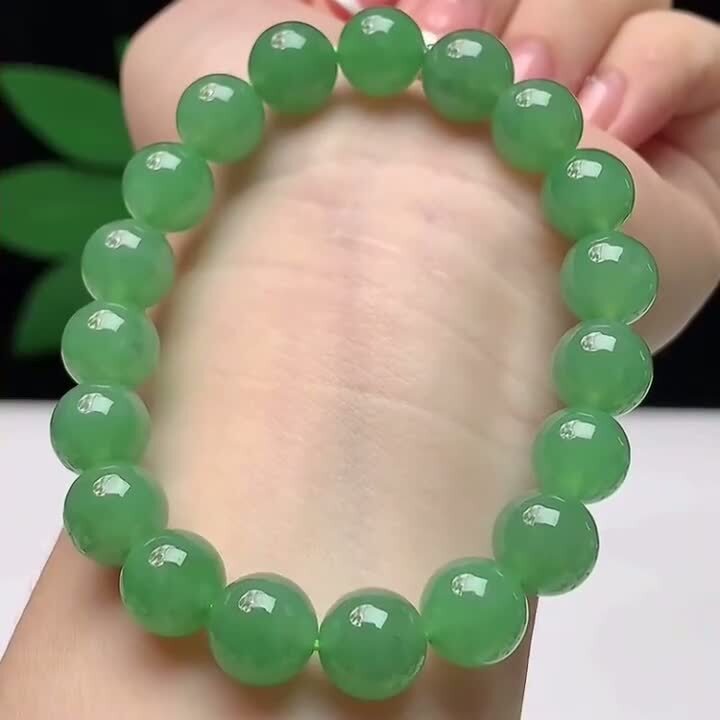 翡翠滿綠手串 (9.7mm直徑),天然翡翠A玉, 緬甸玉, Jade, Jadeite