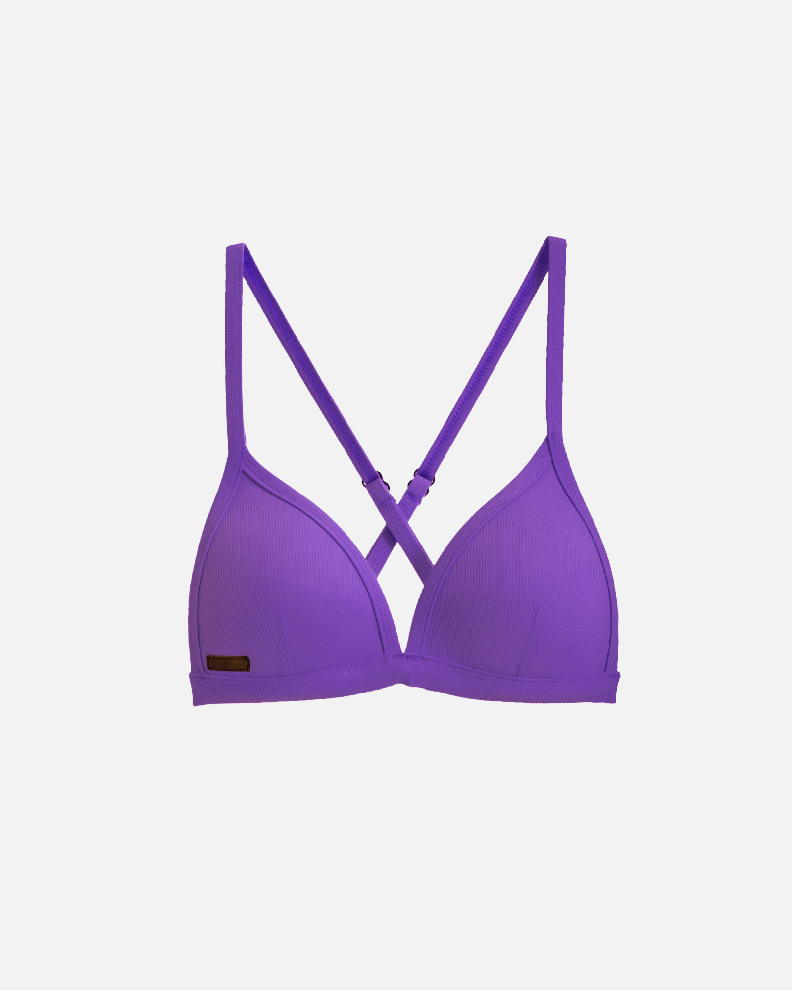 【羅紋純粹紫】UPii 三角美胸可調式背勾上衣