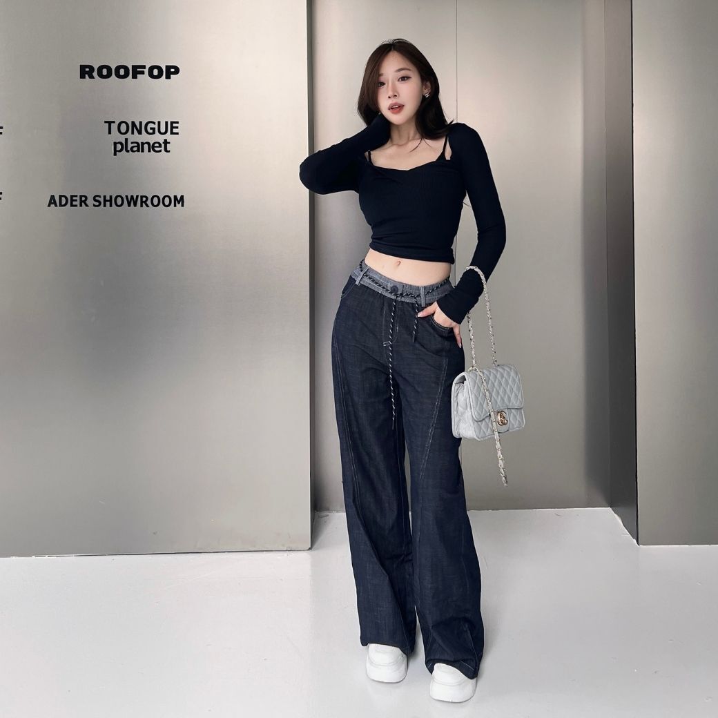 【簡約姐感】DOMISS扭結長袖上衣-2色 長袖T恤 辣感 純欲百搭(現貨)