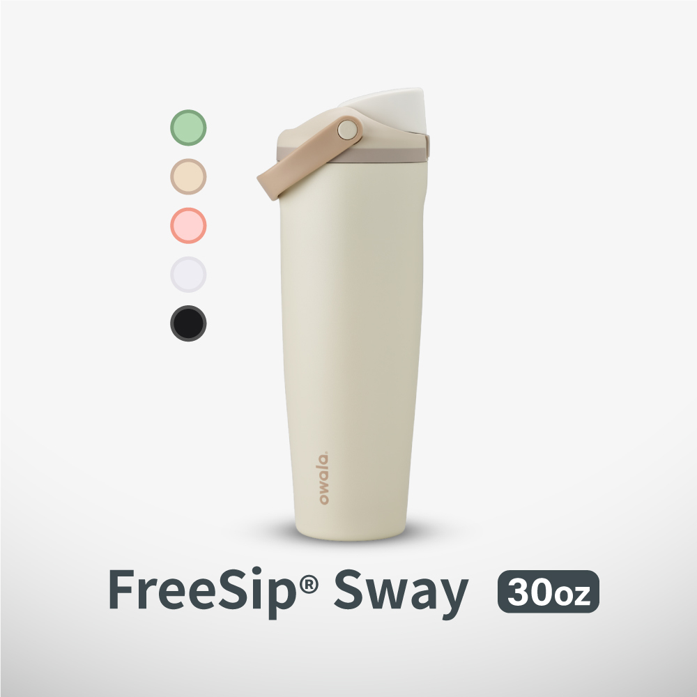 Owala® FreeSip Sway 不鏽鋼 雙飲口吸管手提水壺|890ml