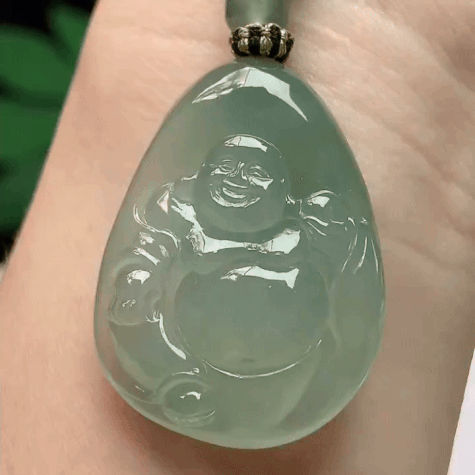 923314 翡翠飄花佛牌