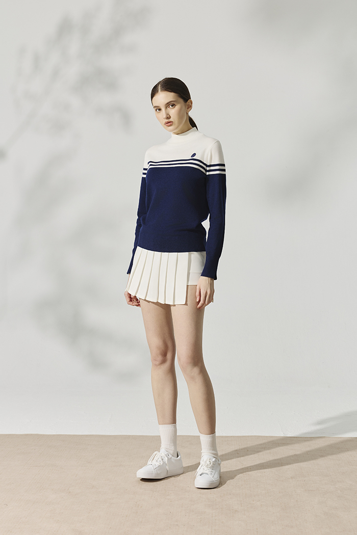 日夜暖毛衣-午夜藍白