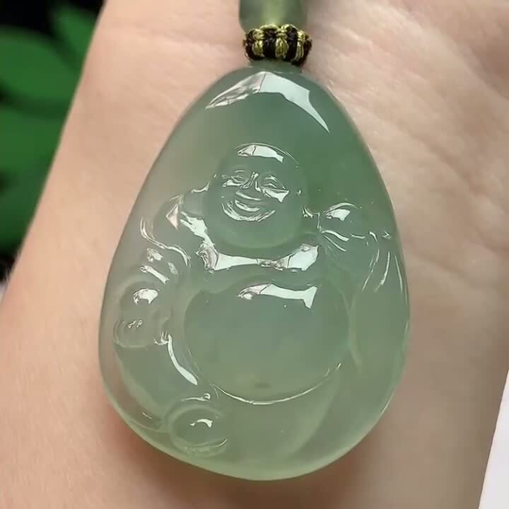 翡翠飄花佛牌,天然翡翠A玉, 緬甸玉, Jade, Jadeite