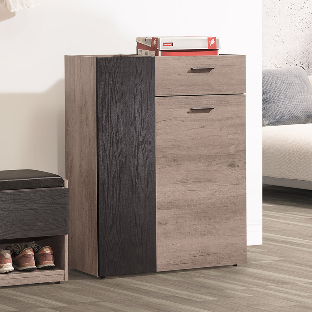 瑪森2.7尺工業風二門一抽鞋櫃