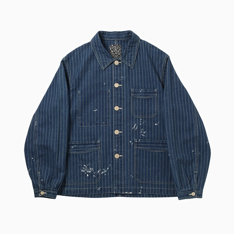 VISVIM ICT 2025 A/W TRAVAIL COVERALL STRIPE DMGD - PRE ORDER ITEM (預訂中)