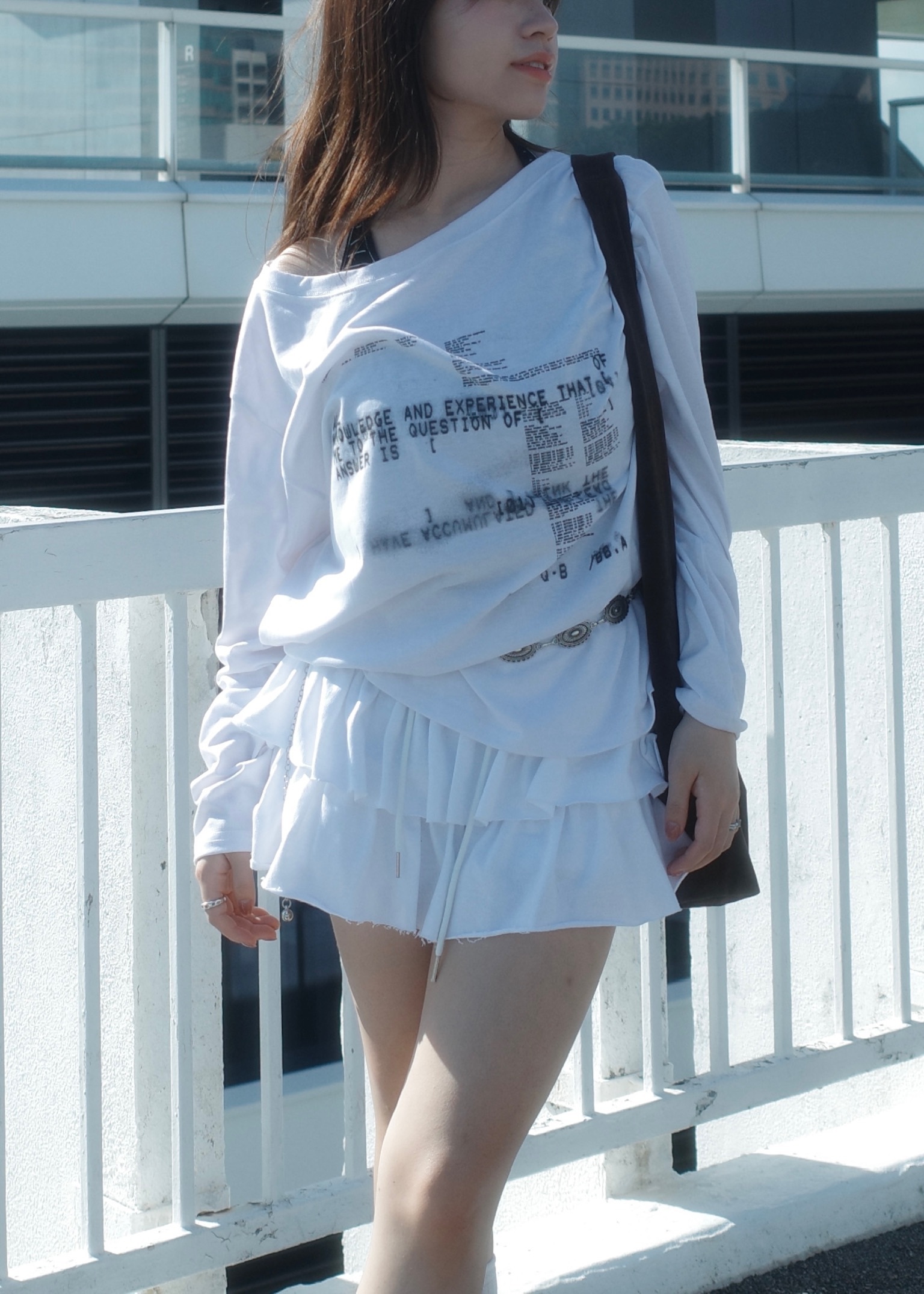 靚print！Oversized Cotton Top