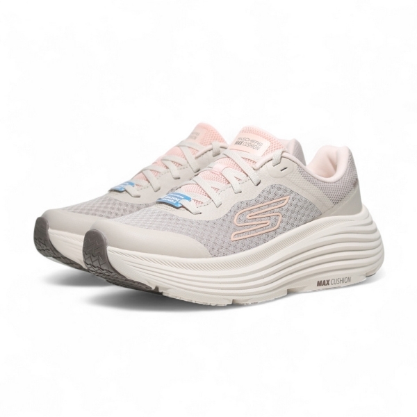 SKECHERS 健走鞋 MAX CUSHIONING 卡其粉 輕量 休閒鞋 女 129470NAT