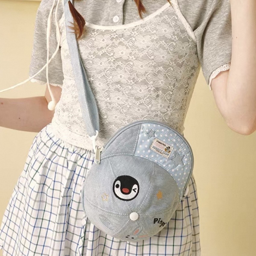 PINGU 企鵝家族 棒球帽造型 斜背包