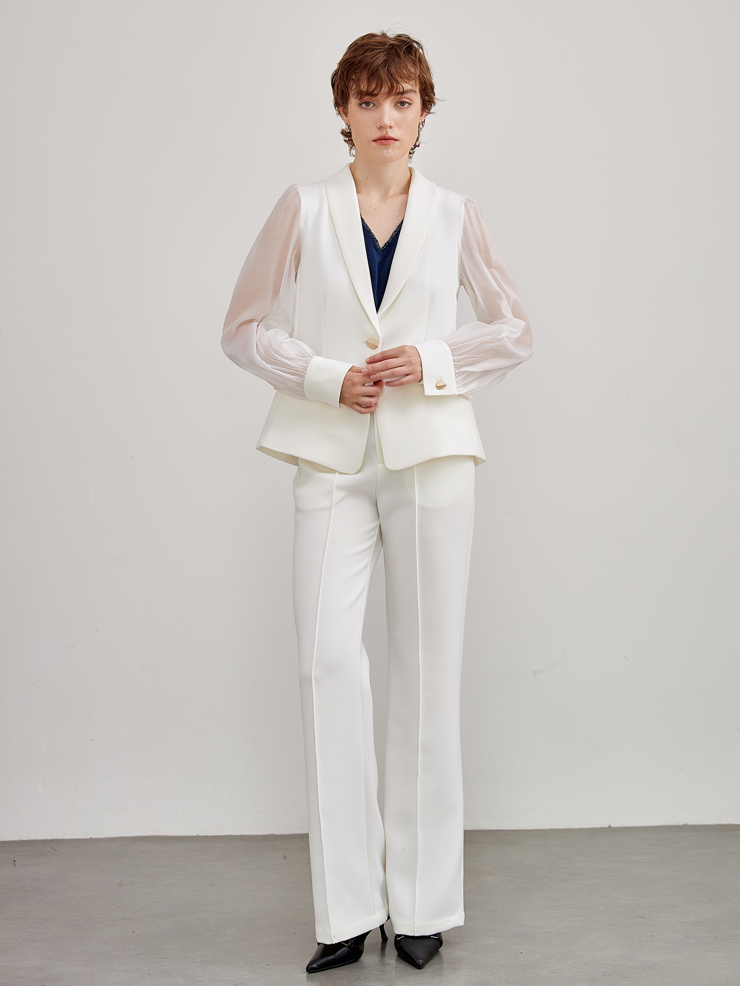 mi-tu V領西裝外套