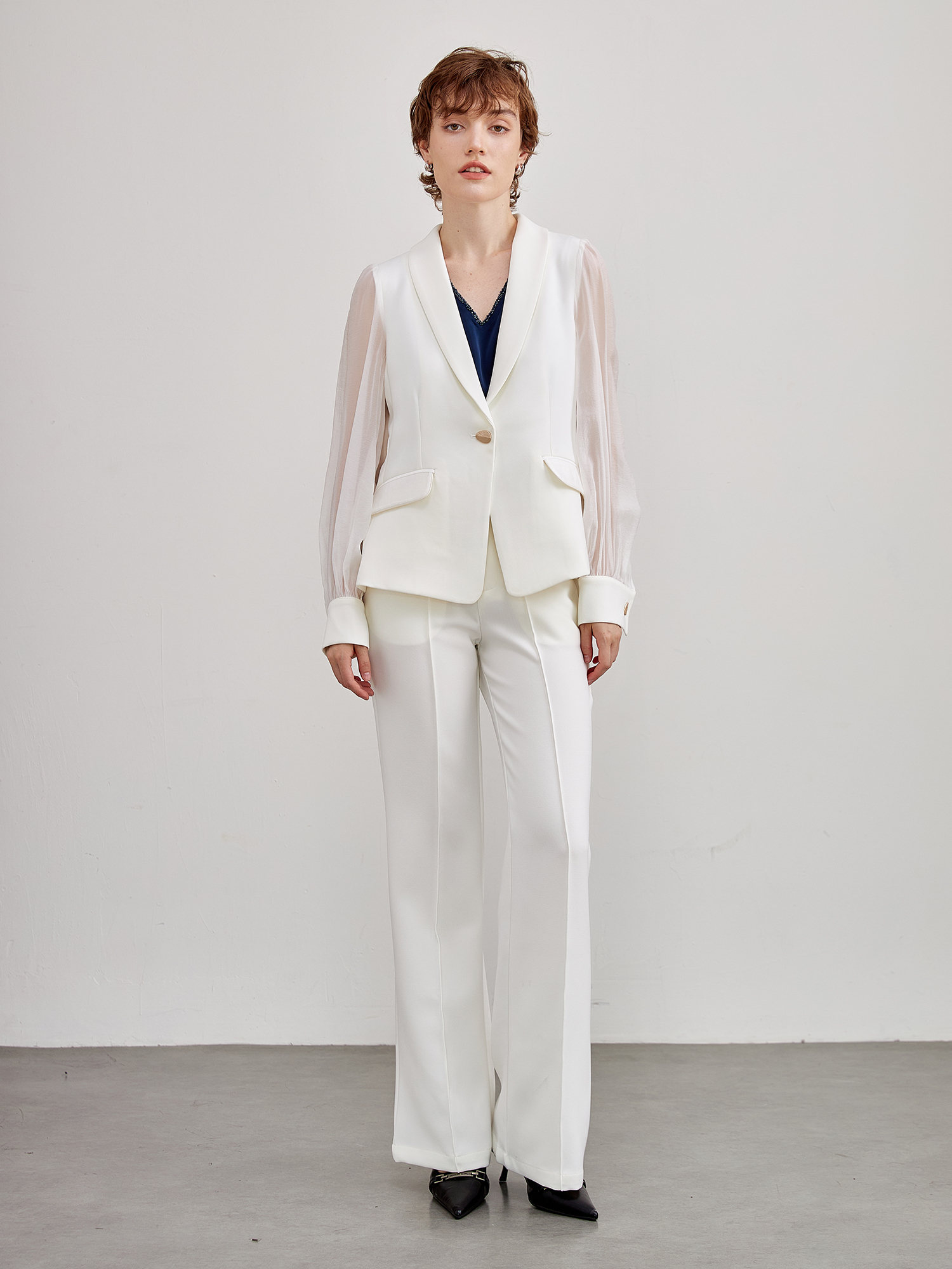 mi-tu V領西裝外套