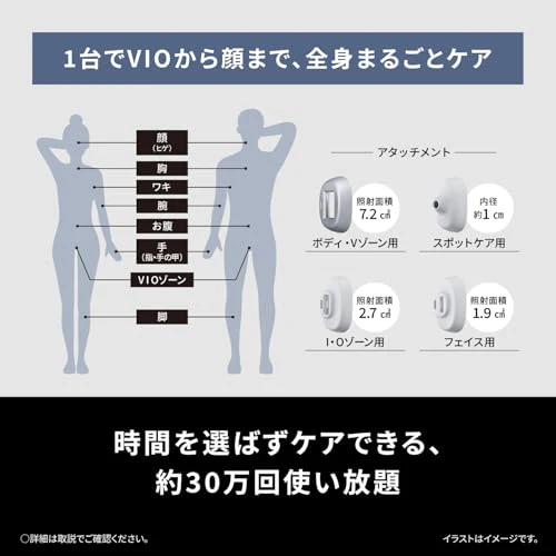 PANASONIC 光脱毛器ES-WP9B-H 光美容器