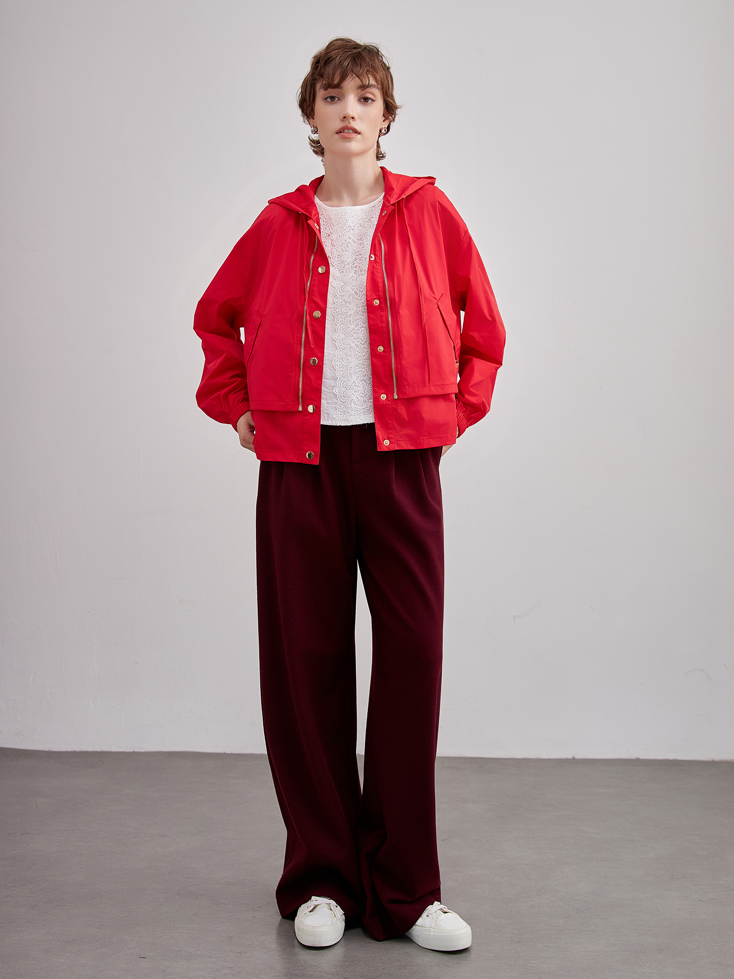 mi-tu 風衣背心外套兩件套