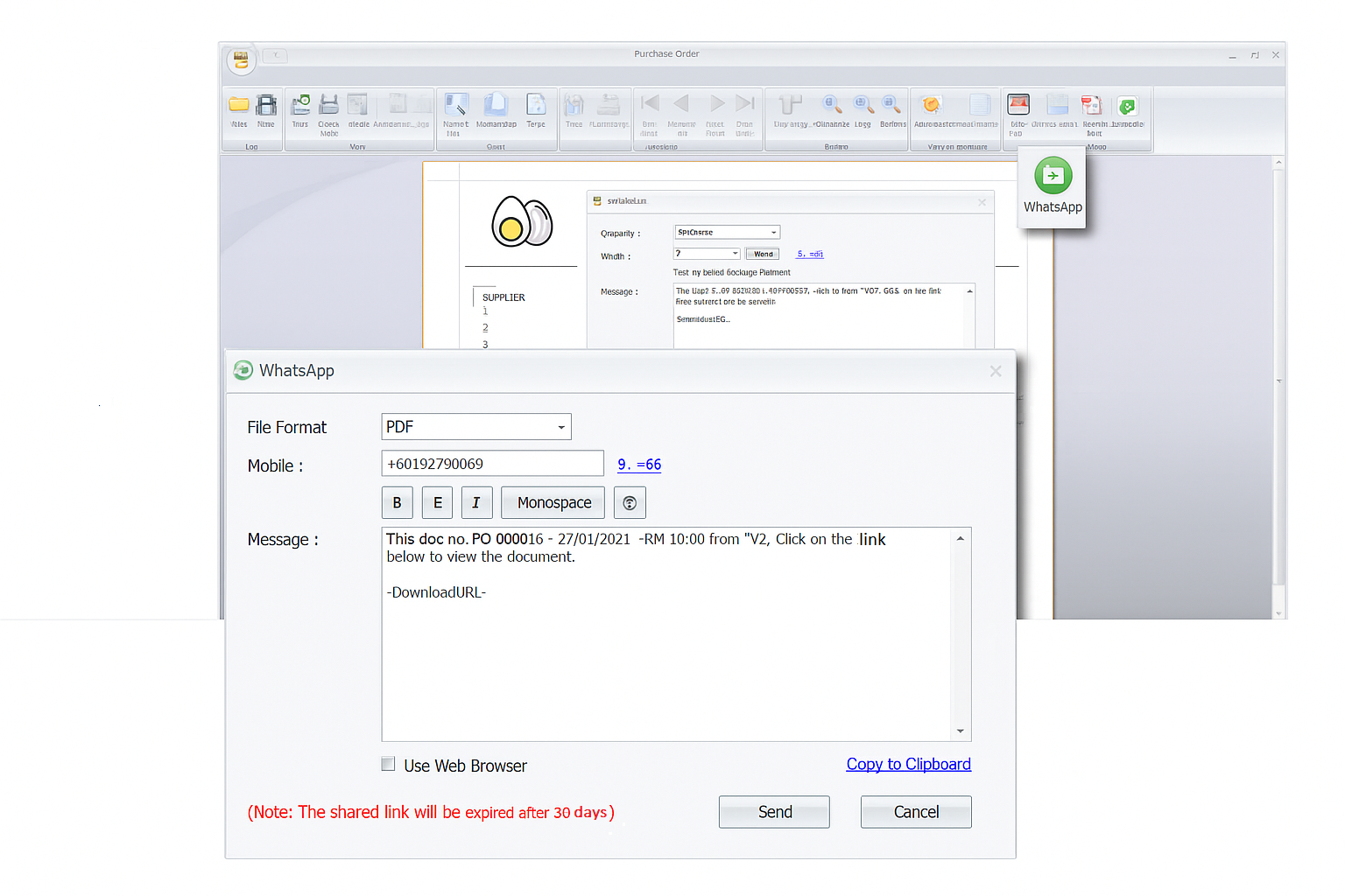 Send Documents via WhatsApp