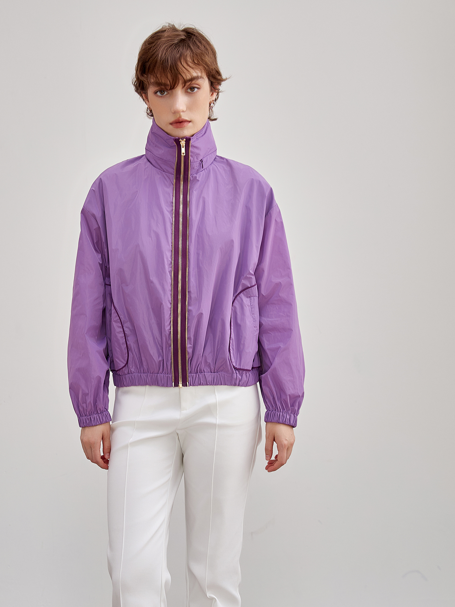 mi-tu 帽子可拆卸風衣外套