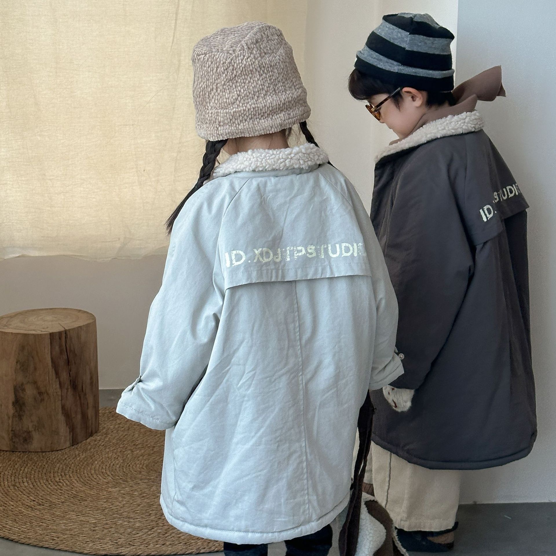 兄弟姐妹一起穿_加厚加絨保暖大衣外套