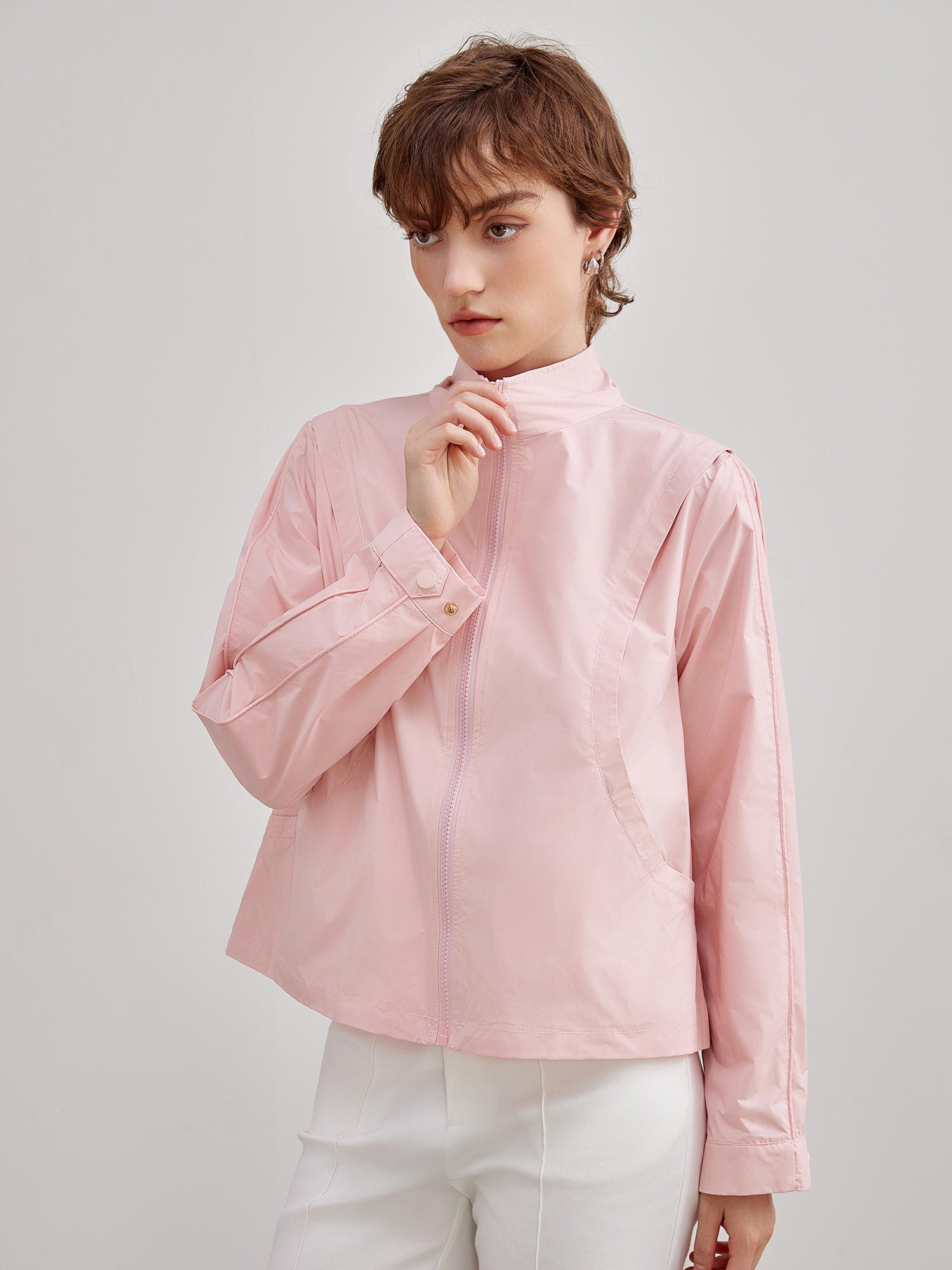 mi-tu短款風衣外套