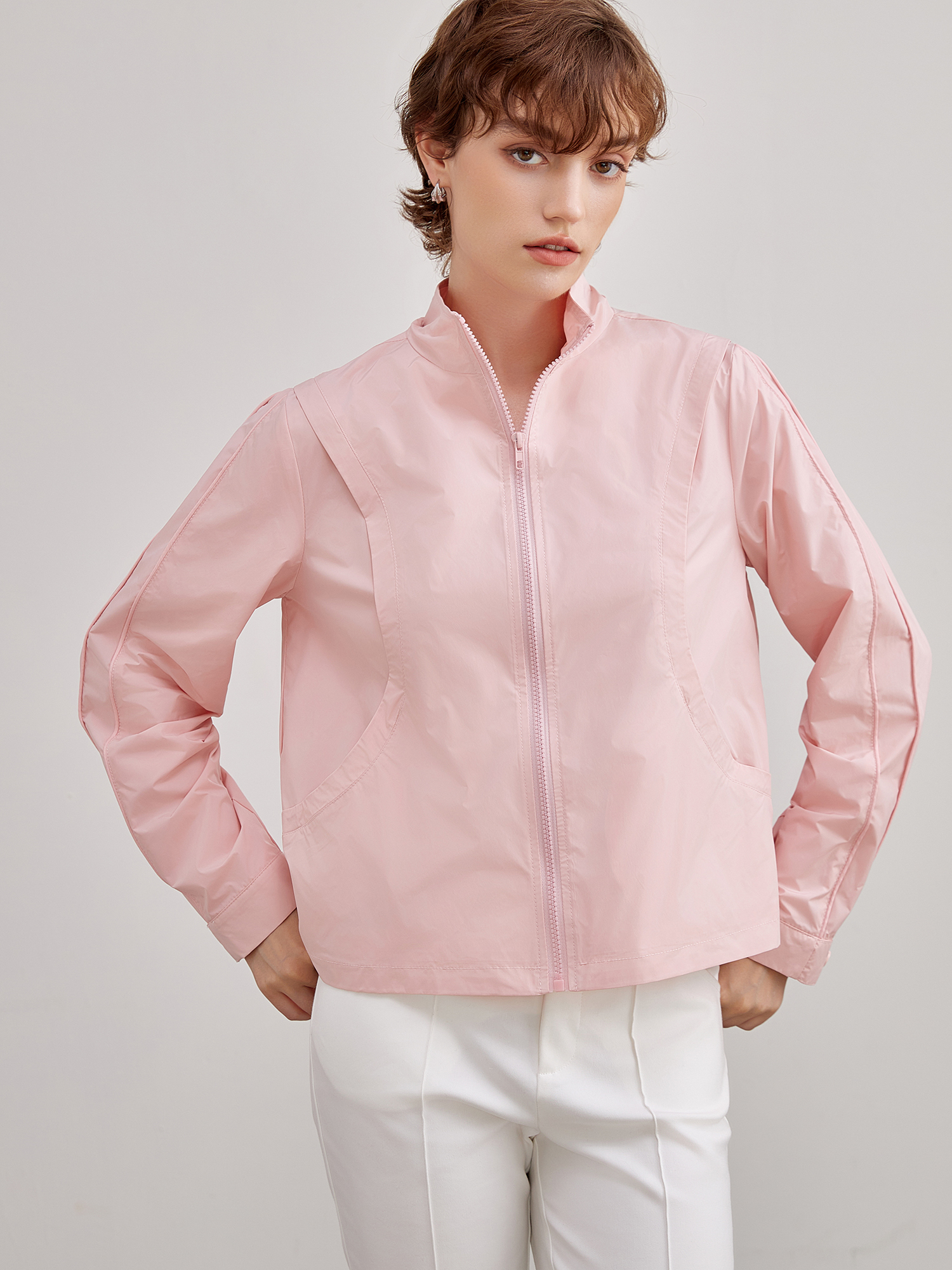 mi-tu短款風衣外套